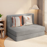 Lofka Convertible Couch Bed and Folding Futon Mattress with High Quality Foam for Bedroom, Light Gray