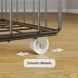 Asofer Full Bed Frames with 4 Storage Drawers on Wheels, Headboard Adjustable, Wood Slats, Beige