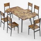 Asofer Extendable Kitchen Table and Chairs Set, Dining Sets for 4 to 6, Dinette Sets Clearance, Retro