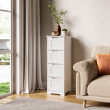 Asofer 4-drawer Wooden Storage Cabinet,  33"H for Bathroom, Bedroom, Living room, Corridor
