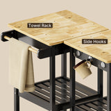 Food Cart with one shelf - Black