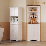 160cm Tall Corner Cabinet - White