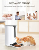 Faroro Automatic Cat Feeder, 7L Cat Food Dispenser with Portion Control, 1-5 Meals Per Day, 10s Voice Recording, Dual-Power Supply for Cats and Small Dogs