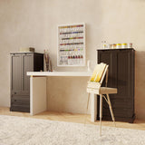 Noelse Pantry Storage Cabinets with Doors and Shelves, 47'' Kitchen Pantry with 2 Large Drawers for Kitchen Dining Room and Living Room, Dark Brown