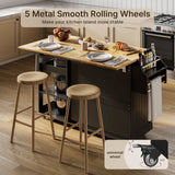 Kitchen Island & Carts for Home Storage - Black