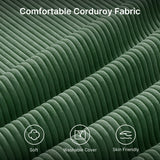 Sectional sofa,Lofka 110.2" L Shaped Cloud Sectional couch with Ottoman and Deep Seat, Upholstered couches for Living Room, Bedroom and Apartment, Green couch