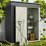 5' x 3' Outdoor Storage Shed Clearance with Lockable Door for Backyard and Garden in Dark Gray