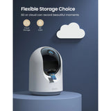 GNCC Indoor Security Camera, 1080P, 360°APP Pan, Motion Detection, 2-Way Audio, Alerts, Cloud, Alexa