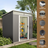 Storage Shed With Sliding Doors and Large Capacity for Your Home - Gray