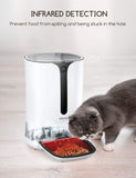 Faroro Automatic Cat Feeder, 7L Cat Food Dispenser with Portion Control, 1-5 Meals Per Day, 10s Voice Recording, Dual-Power Supply for Cats and Small Dogs