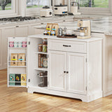 Noelse 42" Small Kitchen Pantry Cabinet with Storage Kitchen Sideboard Buffet Cabinet with Doors and Shelves, Living Room Storage Cabinet with 8 Shelves and 1 Drawer for Dining Room