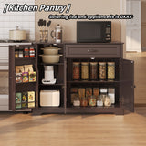 42.3 "W Coffee Bar with Doors and Drawer - Brown