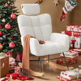 Nursery Rocking Chair for Nursery, Bedroom, Living Room - White