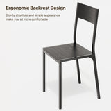 Dining Table Set for 6 , 7-Piece Kitchen Table Set for Small Space, Apartment, Kitchen, Dining Room, Space-Saving - Black