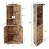 160cm Tall Corner Cabinet - Retro