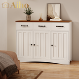 31.9 "H Sideboard Storage Cabinet with 3 Drawers and 3 Doors for Kitchen, Living Room - Retro