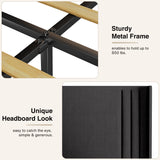 Bed Frame with  Headboard  - Gray