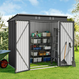 6ft x 4ft Outdoor Storage Shed, Metal Garden Shed