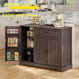 42.3 "W Coffee Bar with Doors and Drawer - Brown