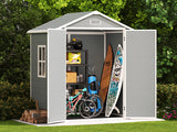 Aiho 5x3 Resin Outdoor Storage Shed for Backyard - Gray