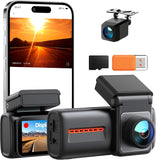 4K Dash Cam Front and Rear, WiFi 6 Dash cam, 4K+1080P Dual Dash Camera, 2.99" IPS Display, APP Control, Night Vision, G-Sensor, Loop Recording, 24H Parking Mode Supports
