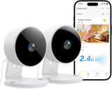 GNCC Indoor Security Camera, 1080P, 360°APP Pan, Motion Detection, 2-Way Audio, Alerts, Cloud, Alexa