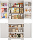 71" Kitchen Pantry Storage Cabinet for Kitchen, Dining Room - White