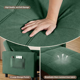 Asofer Sofa Bed Chair, 3 in 1 Convertible Futon Couch, Adjustable Backrest, Breathable and easy to clean, Green