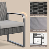 3-Piece Outdoor Conversation Set - Gray