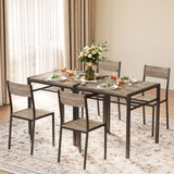 Dining Table Set for 2, 3 Piece Kitchen Table and Chairs Set for Dining Room & Kitchen-Gray