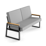 Asofer 4-PCS Patio Furniture Set, Outdoor Conversation Set for lawn, Yard, Poolside, Gray
