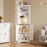 160cm Tall Corner Cabinet - White