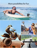 Apeman Action Cam, 4K 20MP Action Camera, 4K Touchscreen Waterproof 40M Underwater Camera, EIS Stabilization WiFi Video Camera 170° with EIS, Remote Control, Dual 1350 mAh Batteries