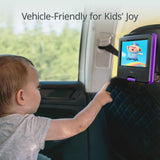 Portable DVD Player with 7.5" HD Swivel Screen for Car and Kids, with Car Charger and AC Adaptor, 1080p, Purple