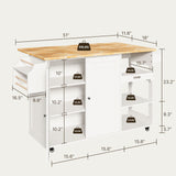 Kitchen Island & Carts for Home Storage - White