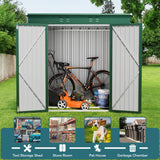 6'x 4' Outdoor Storage Shed with Lockable Doors & basic frame for Backyard Patio Lawns-Green