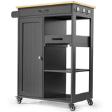 Midsize Food Truck with two shelves - Black