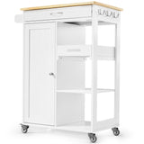 Midsize Food Truck with two shelves - White