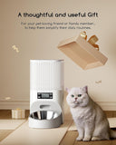 Faroro 4L/17 Cups Automatic Cat Feeder, Cat Food Dispenser with Portion Control, 1-6 Meals Per Day, 30s Voice Recording, Dual Power Supply for Cats and Small Dogs