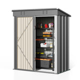 Asofer 5' x 3' Shed and Outdoor Storage Clearance, Outdoor Cabinets with Lockable Door, Grey