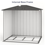 Asofer Shed and Outdoor Storage Clearance, 6' x 4' Steel Shed for Outside, Anti-Corrosion Storage House, Gray