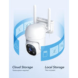GNCC Outdoor Security Camera for Home, Color Night Vision, 1080P, Motion Sensor, 2 Way Audio, Pan-Tilt, 2.4G WiFi, Plug-in, Wired, Waterproof