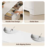 Asofer 8 Drawer Dresser for Bedroom, White Wood Storage Cabinet, Double Dresser for Bedroom Living Room