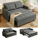71.7"L Sofa Bed, Lofka 3-in-1 Convertible Sofa Bed with Storage, 5-Level Adjustable Back - Sleeper Couches for Living Room, Dark Grey