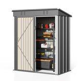 Asofer 5' x 3' Shed and Outdoor Storage Clearance, Outdoor Cabinets with Lockable Door, Grey