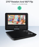 Portable DVD Player for Kids and Car 9.5", YOTON 7.5" Swivel HD Screen with 4-6 Hours Built-in Battery, Support Sync Screen to TV, Support SD Card/USB/Multiple Disc Formats