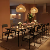 Asofer 5 Piece Dining Table Set with Upholstered PU Chairs, Kitchen Table and Chairs Set for Small Space, Black