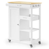 Midsize Food Truck with two shelves - White