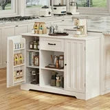 Noelse Kitchen Buffet Cabinet with Storage Small Coffee Bar Cabinet with Drawer, Kitchen Pantry Storage Cabinet with Door and Shelves for Kitchen Bathroom and Living Room, White