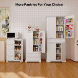 33'' Small Bathroom Storage Cabinet with Drawers and Door, Freestanding Wooden Bathroom Cabinet Storage Organizer, White